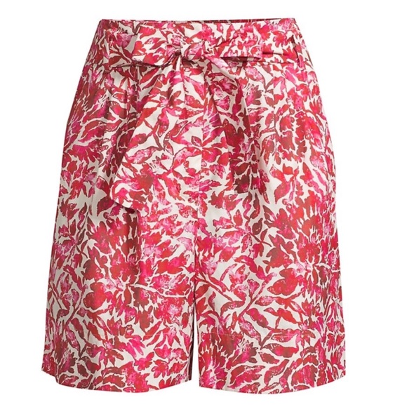NEW WEEKEND MAX MARA FLORAL PRINT HIGH-WAISTED BERMUDA SHORTS - Picture 8 of 10